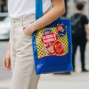 NEW•VINTAGE DUBBLE BUBBLE PLASTIC TOTE